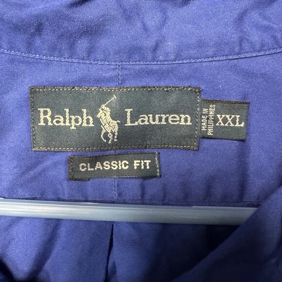Vintage Y2K Ralph Lauren Button Down Shirt XXL Classic Fit Smart Casual Academia - Picture 9 of 14